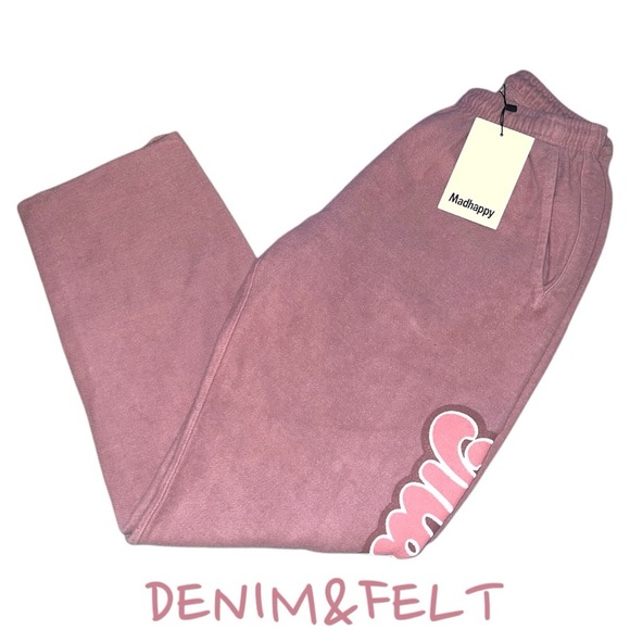 MADHAPPY Varsity Universal Sweatpants/Joggers | Color: Rose | NEW/NWT!! 😡😊🩷🩷 - Picture 5 of 10